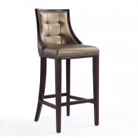 Manhattan Comfort BS007-BZ Fifth Avenue 45 in. Bronze and Walnut Beech Wood Bar Stool